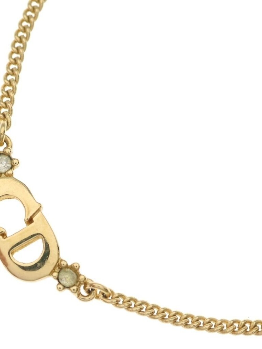 Dior CD Logo Chain Necklace Gold - Picture 1 of 6
